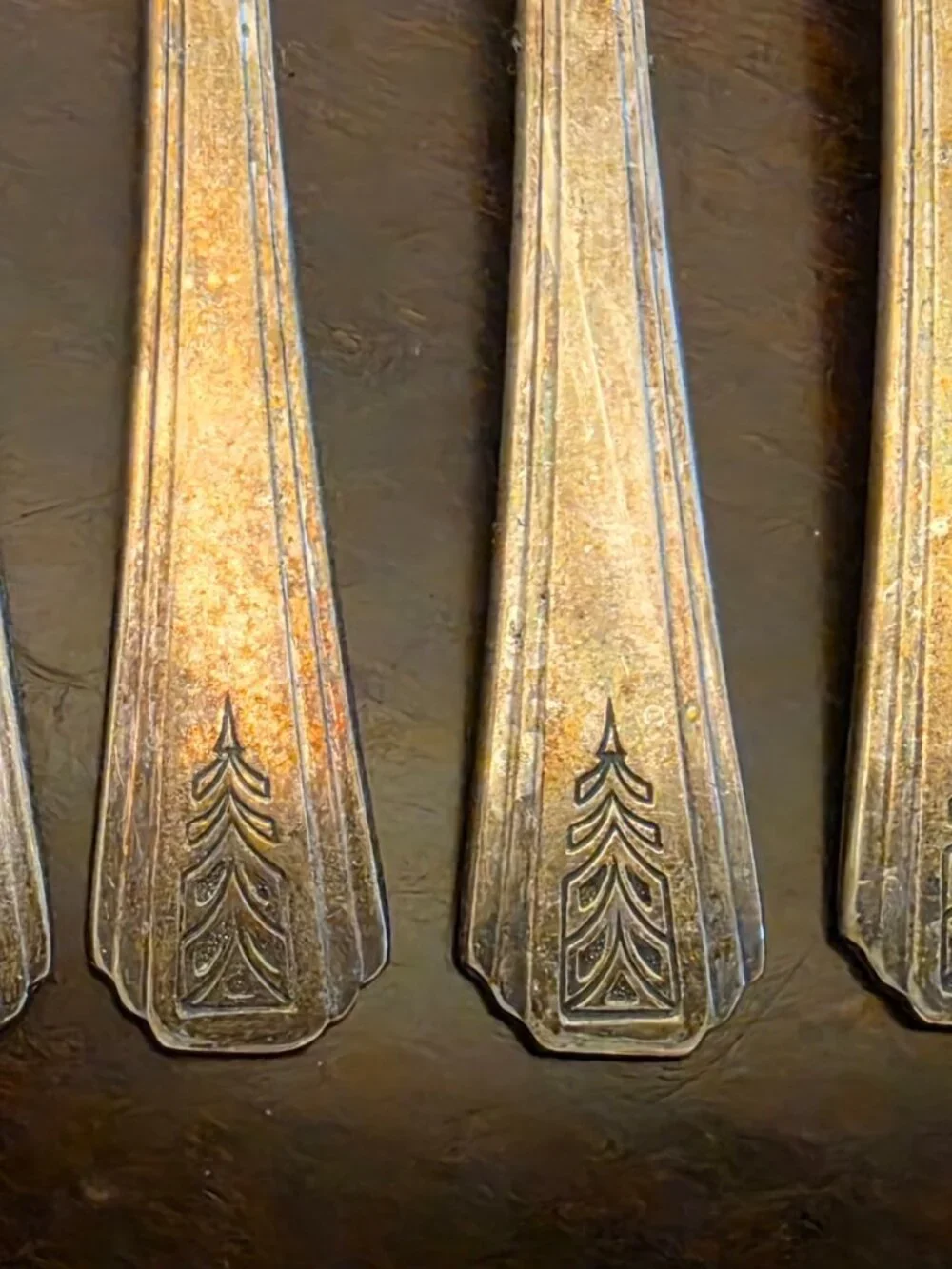 Vintage Oneida Clarion community par plate cocktail/seafood fork/pickles (6)